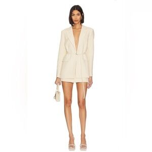 Alexis Alek Belted Blazer Jacket Ivory sz Small $850